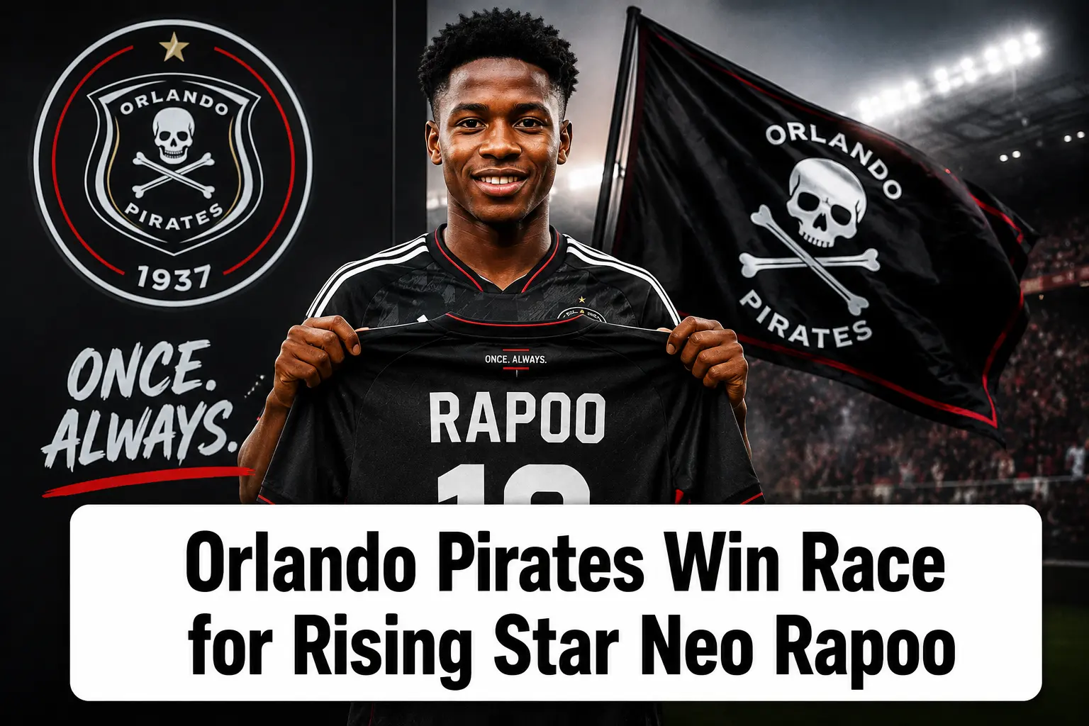 Orlando Pirates Win Race for Rising Star Neo Rapoo After Agreement Reached with Siwelele