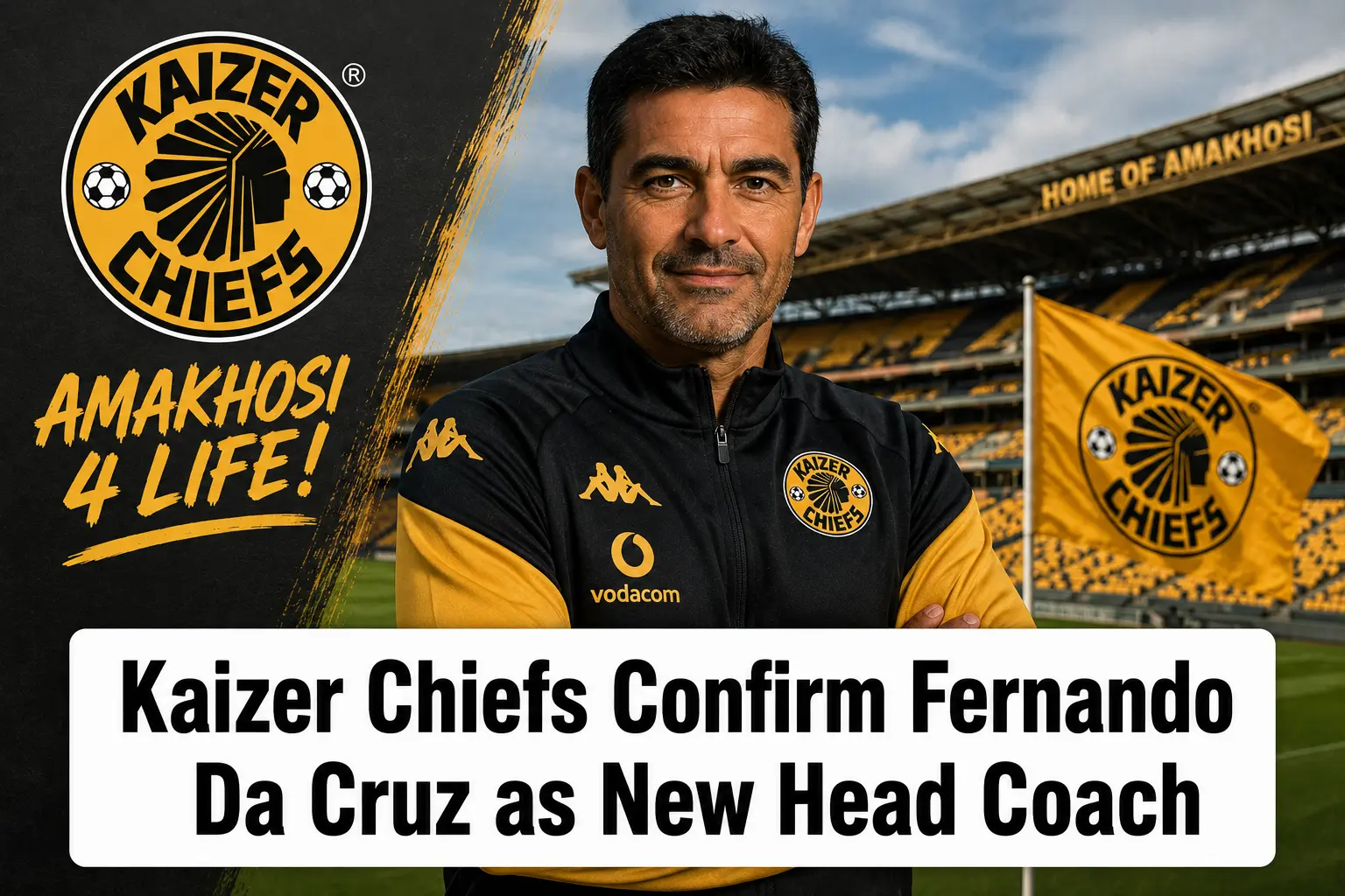 Kaizer Chiefs Confirm Fernando Da Cruz as New Head Coach Ahead of 2026/27 Season