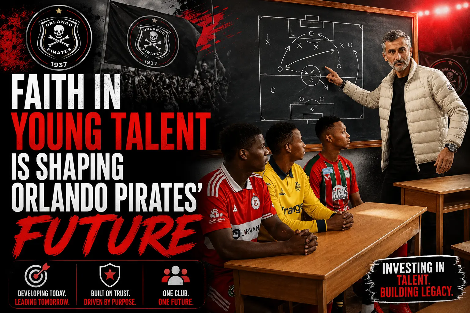 How Jose Riveiro’s Faith in Young Talent Is Shaping Orlando Pirates’ Future