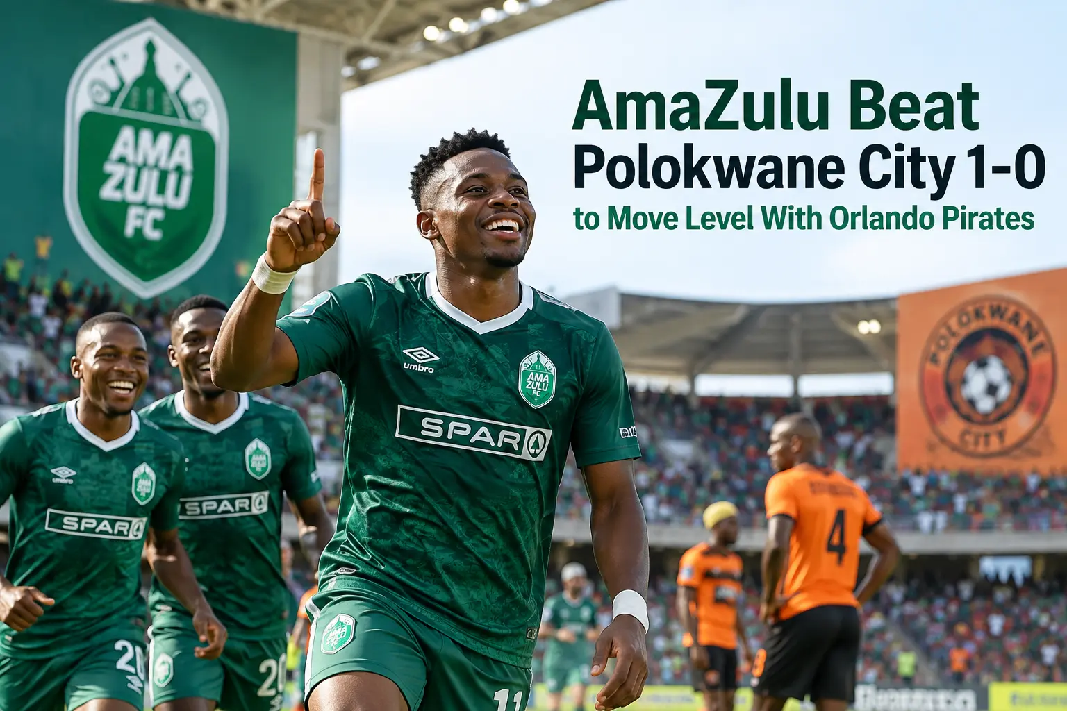 AmaZulu Beat Polokwane City 1-0 to Move Level With Orlando Pirates