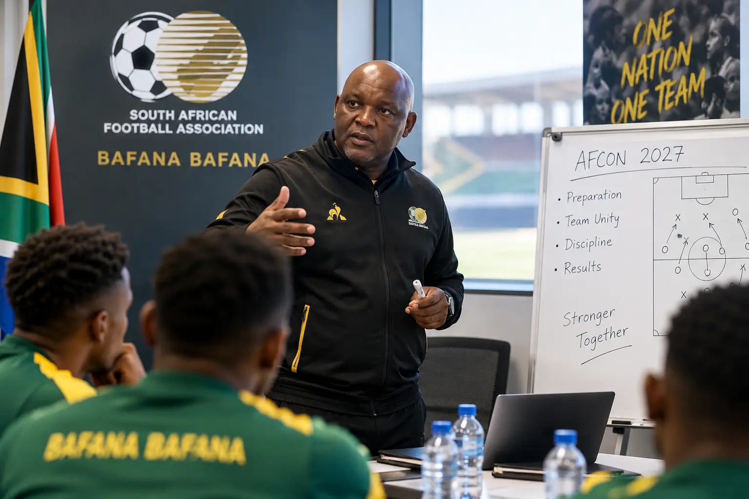 Pitso Mosimane Starts New Bafana Chapter with Key AFCON 2027 Fixtures Looming